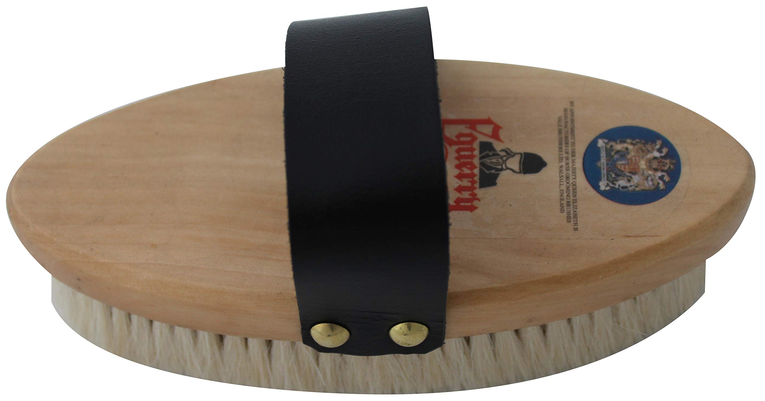 Hills Brush HBC0017 Equerry Body Brush Goat Hair - Clear, Regular