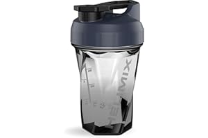HELIMIX 1.5 Vortex Blender Shaker Bottle Holds Upto 20oz | No Blending Ball or Whisk | USA Made | Portable Pre Workout Whey P