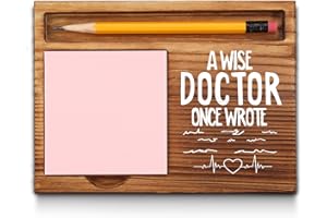 AKEKE Doctor Sticky Note Holder, Funny Doctor Gifts for Men, Women, Cute Male Doctor Thank You Appreciation Gifts, Doctor Office Desk Self-Stick Note Pad Holders GSH400