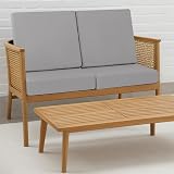 Outdoor Chair Cushions Set of 2, 45x45cm, Waterproof Grey view 2