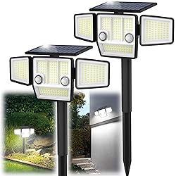 HAARAY Solar Outdoor Lights with Stakes, 2500LM