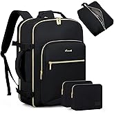 LOVEVOOK 40L Travel Backpack for Women Men,Waterproof Airline Approved Carry On Luggage Travel Essentials,TSA Carry On Backpack Personal Item Travel Bag Suitcase Weekender Traveling with Packing Cubes