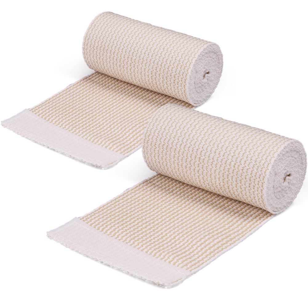 Cotton Elastic Bandage Compression Wrap with HookandLoop