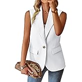 Spicy Sandia Womens Sleeveless Blazer Vest Tops Business Casual Outfits Dress Jacket Summer Trendy Dressy Office Work Clothes