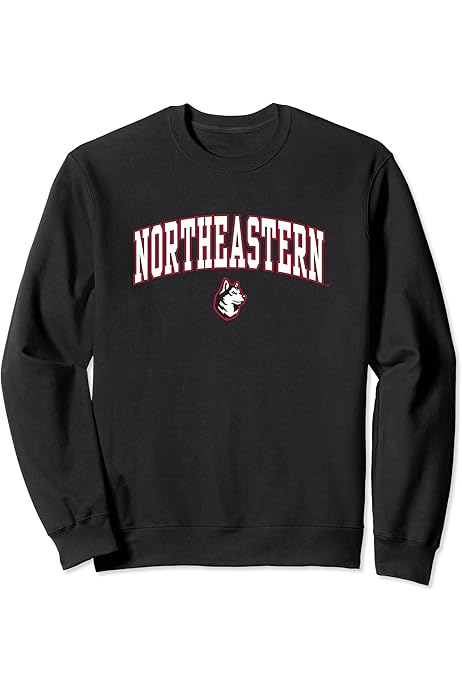 Amazon.com : Northeastern Huskies Arch Over Logo Officially Licensed  Sweatshirt : Sports \u0026 Outdoors