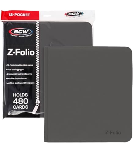 Amazon.com: BCW Z-Folio 9-Pocket LX Album - Blue | Secure Zipper