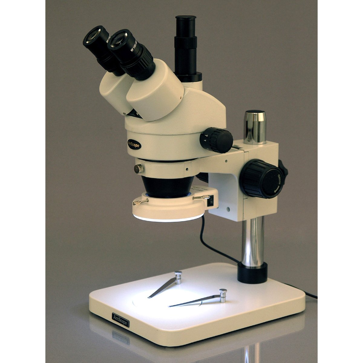 AmScope - 3.5X-180X Manufacturing 144-LED Zoom Stereo Microscope with 10MP Digital Camera, Black - Image 4