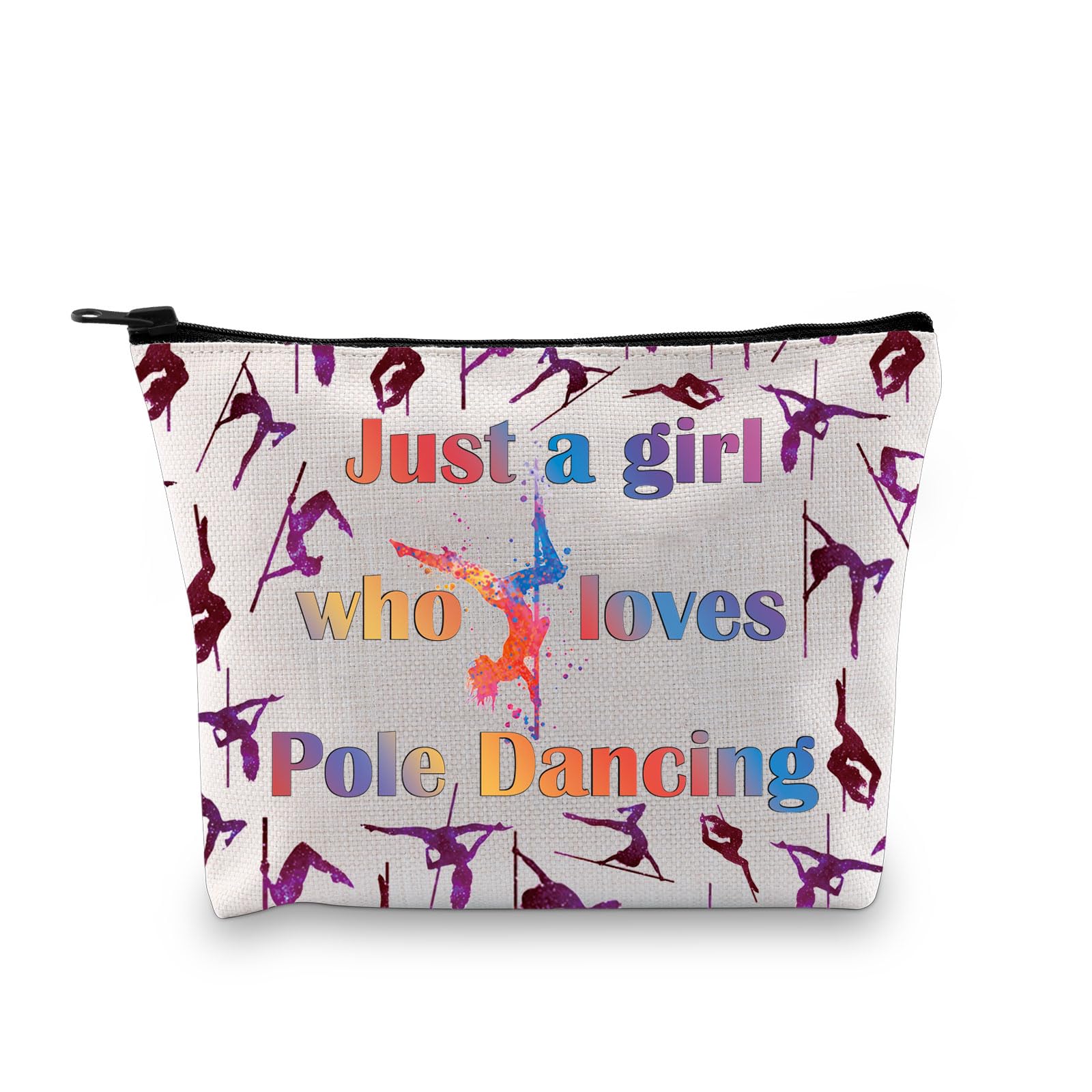 Pole Dancing Lover Gift Pole Dancing Teacher Gift Makeup Bag Loves Pole Dancing Cosmetic Zipper Pouch (Pole Dancing 2UK)