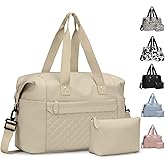 Pritent Travel Duffle Bag, Waterproof Weekender Overnight Hospital Bags for Women Men with Toiletry Bag Lightweight Carry on Personal Item Duffle Gym Bag for Travel, Airplanes, Sports