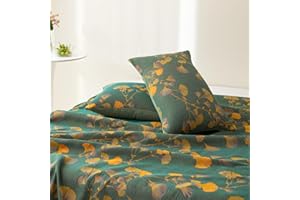 Purefair 100% Cotton Muslin Pillow Shams Set of 2 Jacquard Floral Ginkgo Leaves Pillow Covers, Soft 3 Layers Gauzy Reversible Pillow Protectors, 20"x30"