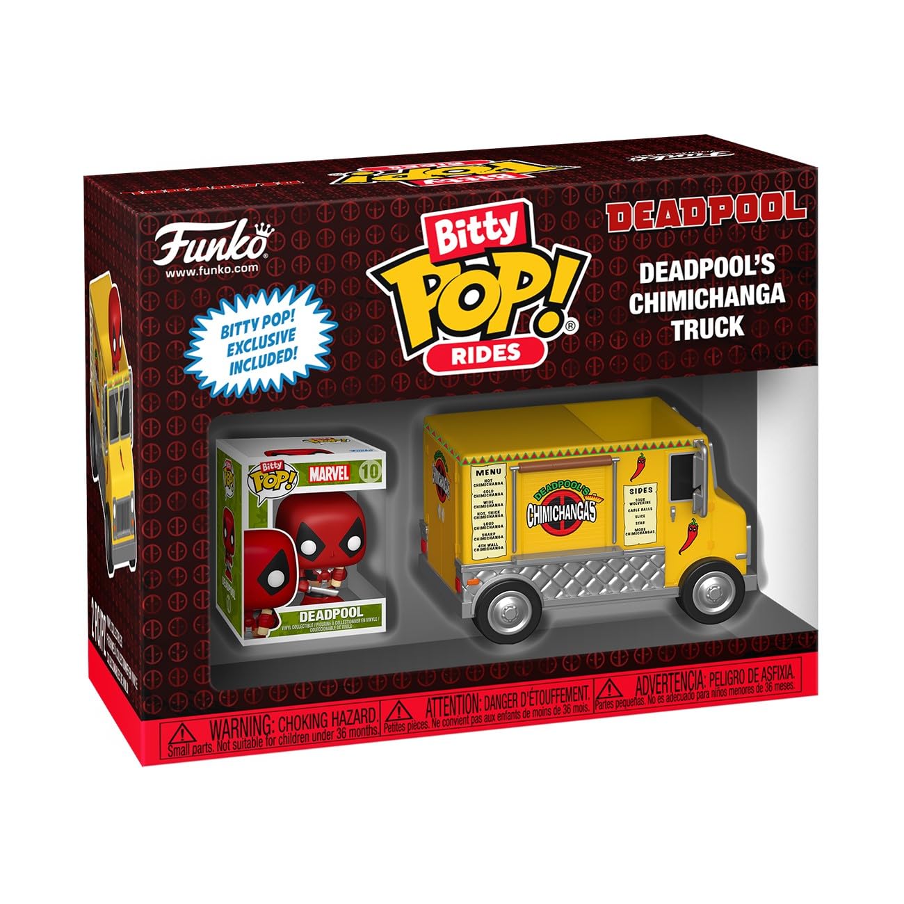 Funko Pop Bitty Ride: Marvel - Deadpool with Chimichanga Truck - Collectable Vinyl Figure - Gift Idea - Official Merchandise - Toys for Kids & Adults - Superheroes Fans - Model Figure for Collectors