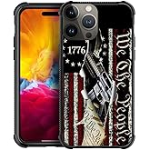 DJSOK Compatible with iPhone 15 Plus Case，Design Pattern Back Bumper Anti Scratch Reinforced Corners Soft TPU Caver,Cases for Men Women-Classic American Flag 1776 We The People