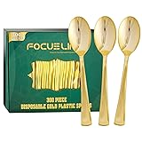FOCUSLINE 300 Pack 6.8" Disposable Gold Plastic