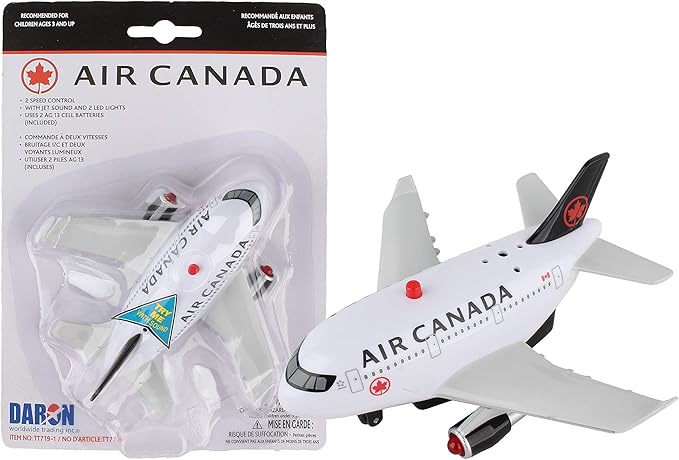 Amazon Com Daron Air Canada Pullback Toy With Light And Sound Toys Games