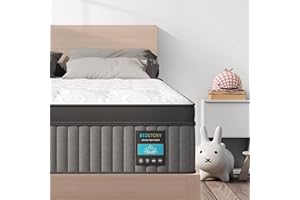 BedStory 14 Inch Queen Mattress, Memory Foam Pocket Spring Hybrid Mattress in a Box, Pressure Relief Cool Sleep Matelas Queen