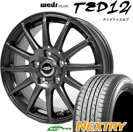 Amazon 13インチ 4本セット 低燃費タイヤ アルミホイール ブリヂストン Bridgestone Nextry 155 65r13 ウェッズ タイヤ ホイールセット 車 バイク