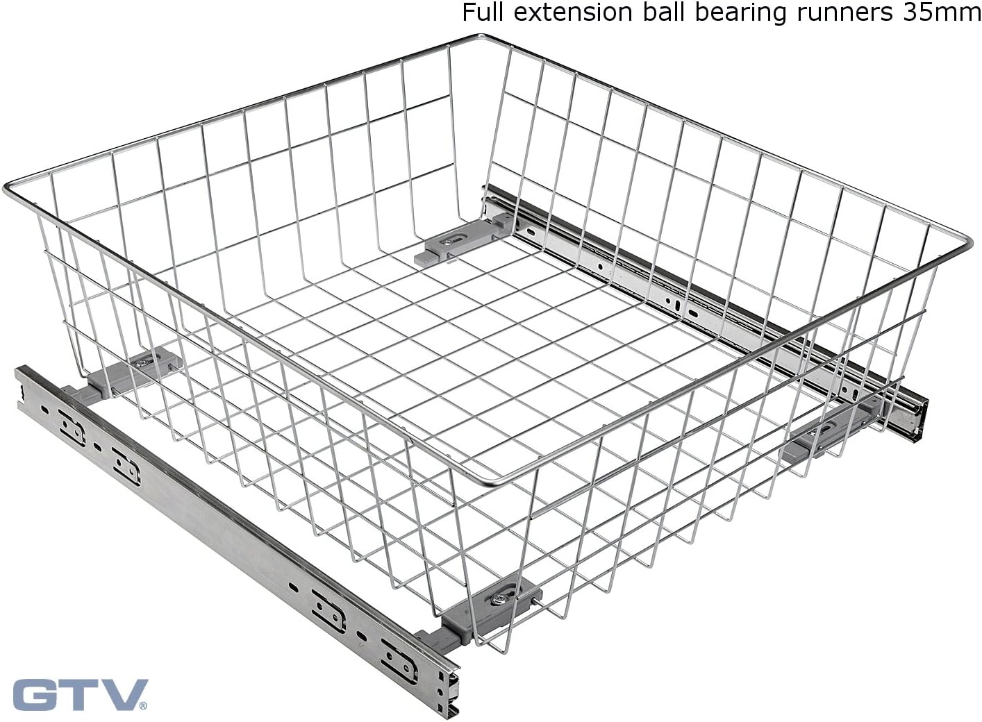 GTV Pull Out Wire Basket Drawer with Full Extension Ball Bearing
