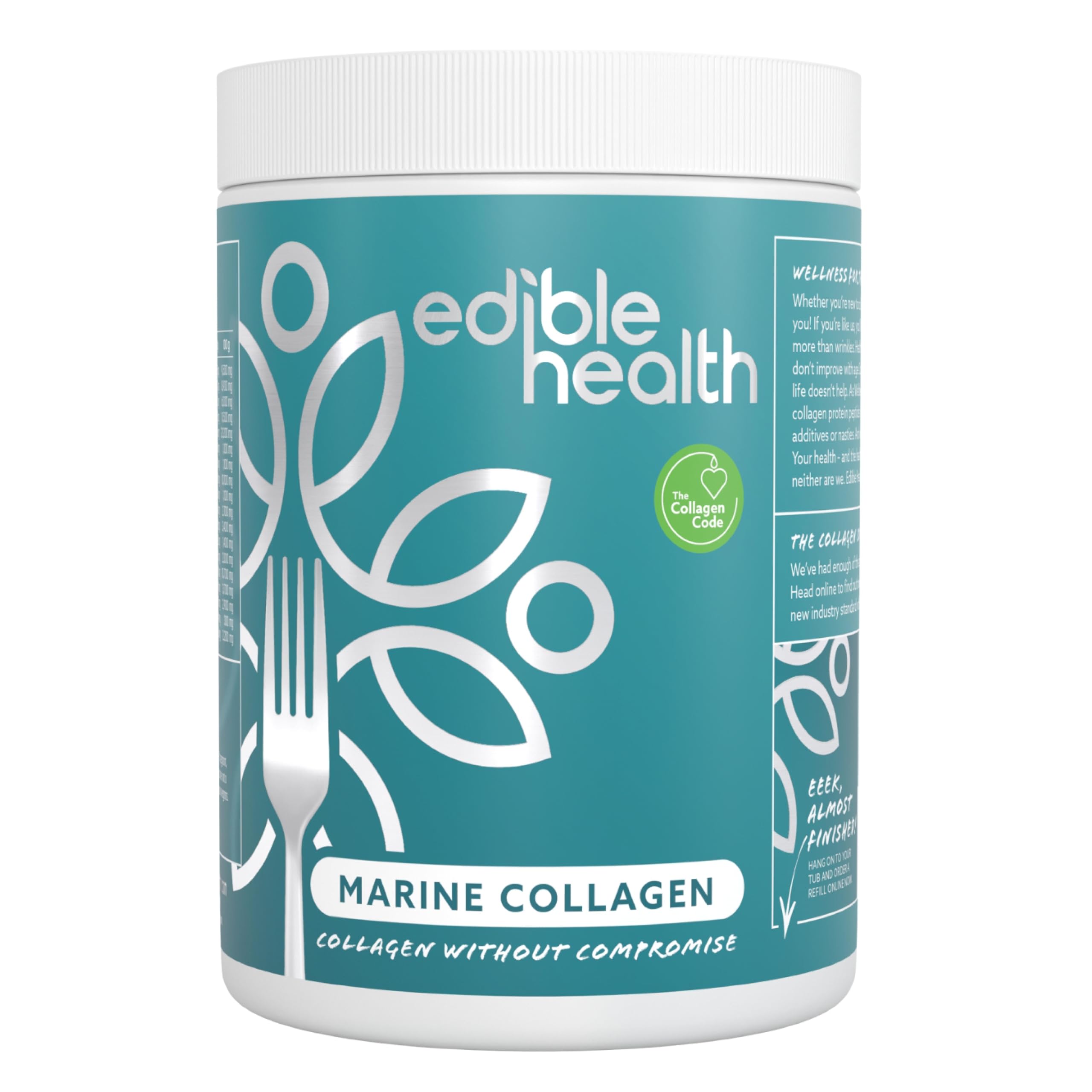 High Protein Marine Collagen Powder, Collagen Supplements Regeneration, Quality Collagen Powder Supplement, Collagen Peptides for Diet and Everyday, Carb Free Marine Collagen, 400g Tub,30 Day Supply
