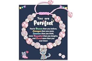 FYUKISS Cat Bracelet for Girls/Daughter/Granddaughter/Niece, Cat Charm Bracelet Jewelry for Birthday Mothers Day Graduation Gifts for Girls