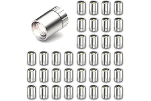 ZIGUYBA 36 Pcs - Miniature Lights for Dollhouse,Miniature LED Lights for Handcraft,Mini Spot Lights Battery Operated,Small Tiny Decoration Lights,LED Party Lights for Balloons,Party Decoration (Cold White)