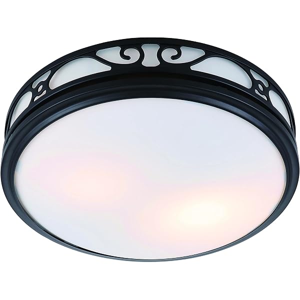 HUNTER 83007 Sona Decorative Bathroom Ventilation Exhaust Fan with Light  and Night-Light, Matte Black, 110 CFM - Amazon.com
