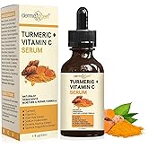 Turmeric and Vitamin C Anti-Aging facial serum, PURE ORGANIC Reduce Wrinkles, Improve Blemishes and Acne, Skin firming and Intensive Moisturizing & hydrating Serum for all skin Types (1 fl oz))