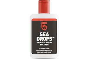 GEAR AID Sea Drops Cleaner and Anti-Fog for Dive and Snorkel Masks, Clears Up Dirty, Foggy Lenses, 1.25 fl oz