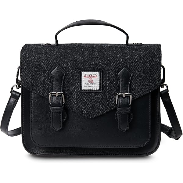 Amazon.com: Snow Paw Harris Tweed Mini Satchel, Islander Tartan