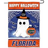 Florida Gators Happy Halloween Double Sided Garden Yard Flag