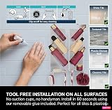 ShowerGem Shower Caddy Bath Organiser Shelf Blue Plastic Easy Install view 4