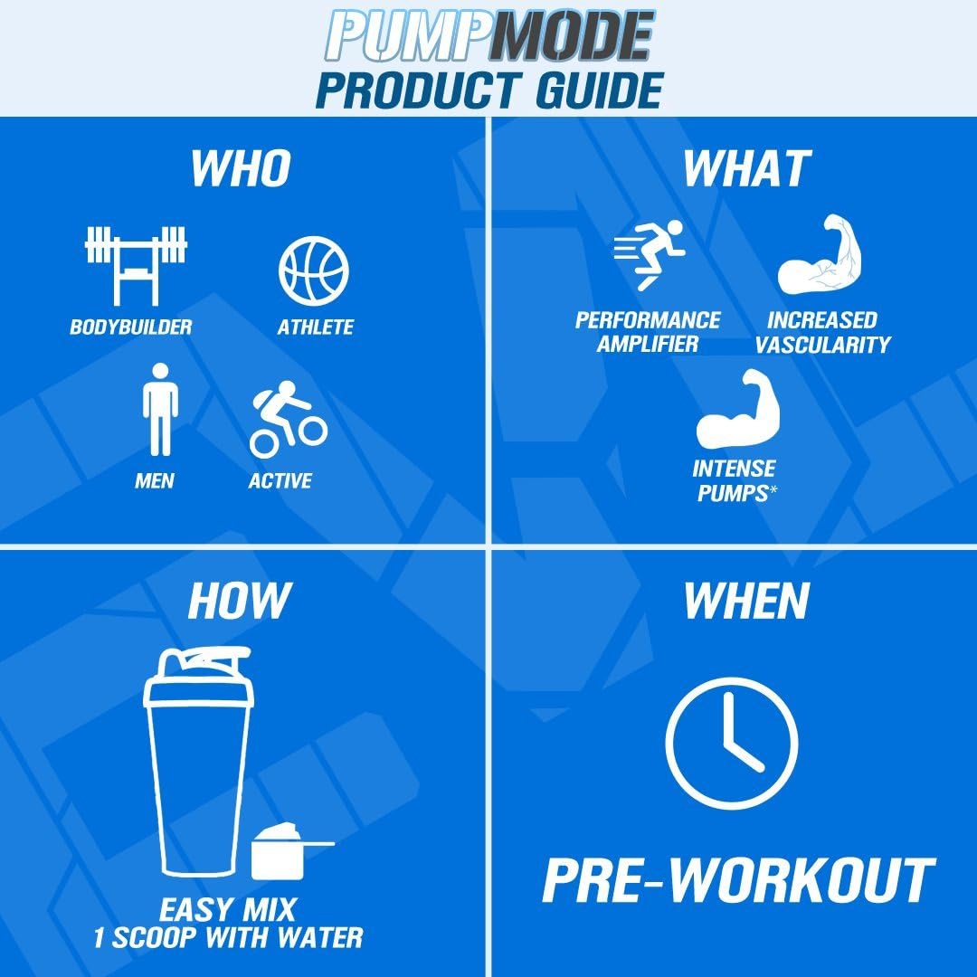 Evlution Nutrition Pump Mode Nitric Oxide Booster to Support Intense Pumps, Performance and Vascularity, 30 Servings (Unflavored): Health & Personal Care