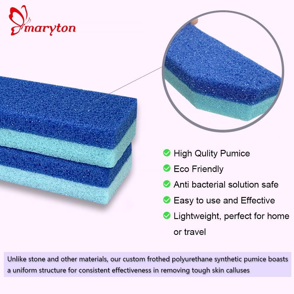 Maryton Foot Exfoliator File Scrubber Sponge Pedicure Tool Callus Remover 2pcs: Health & Personal Care