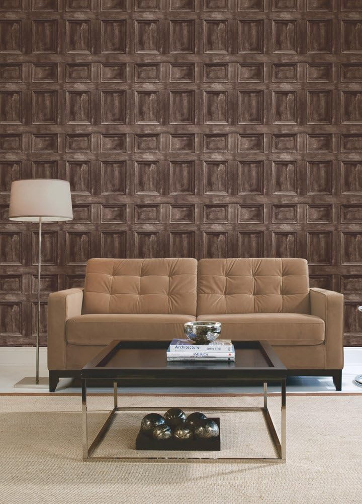 Brewster FD31055 Wood Panel Wallpaper - Chocolate, Brown, 2.4 x 20.5 cm