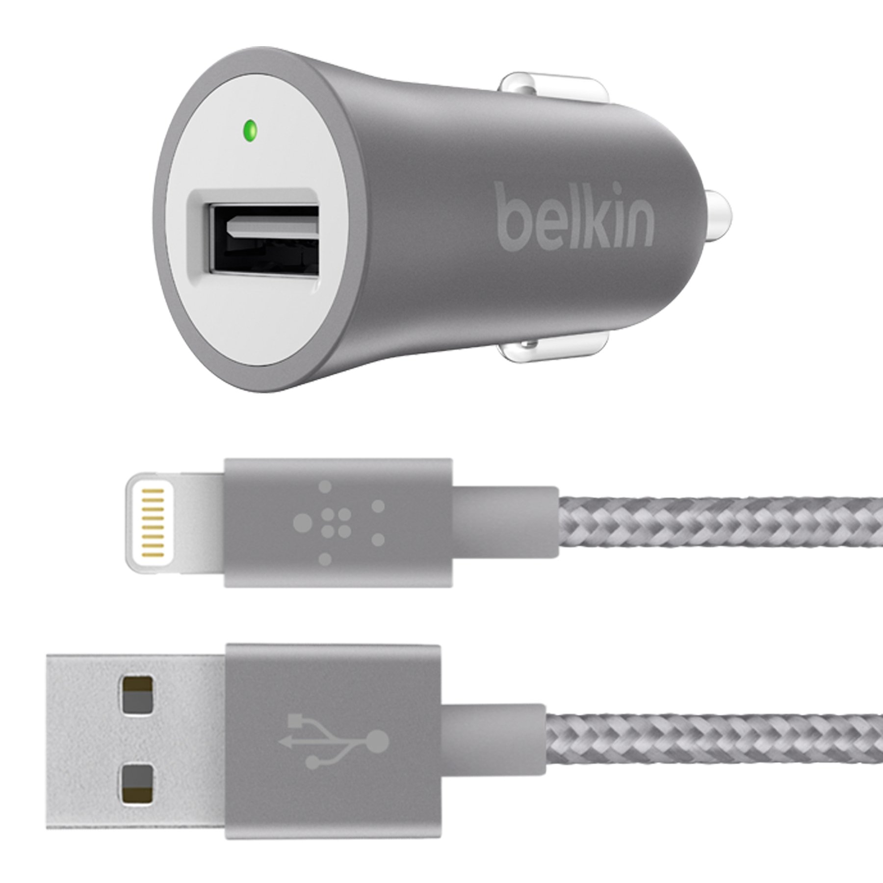 Belkin F8J186BT04-BLK Mixit Premium Metallic Car Bundle
