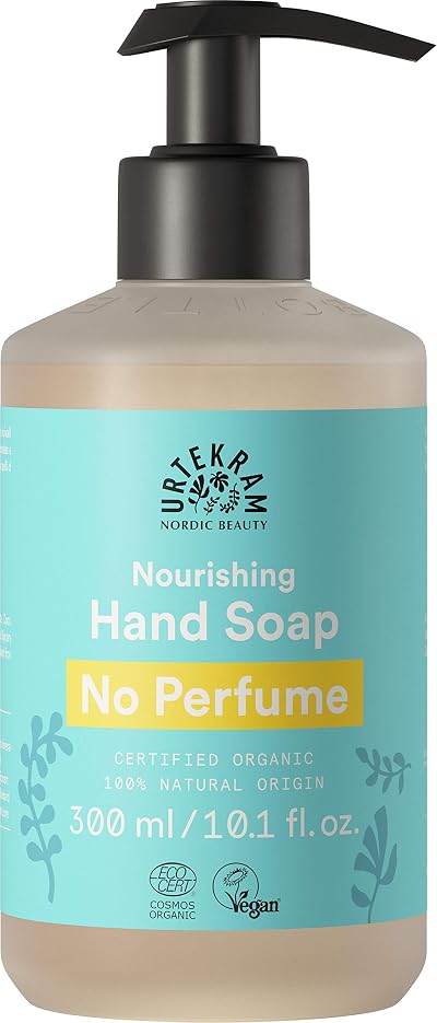 Urtekram Organic No Perfume Hand Soap 300ml Pump Bottle Gentle Cleansing