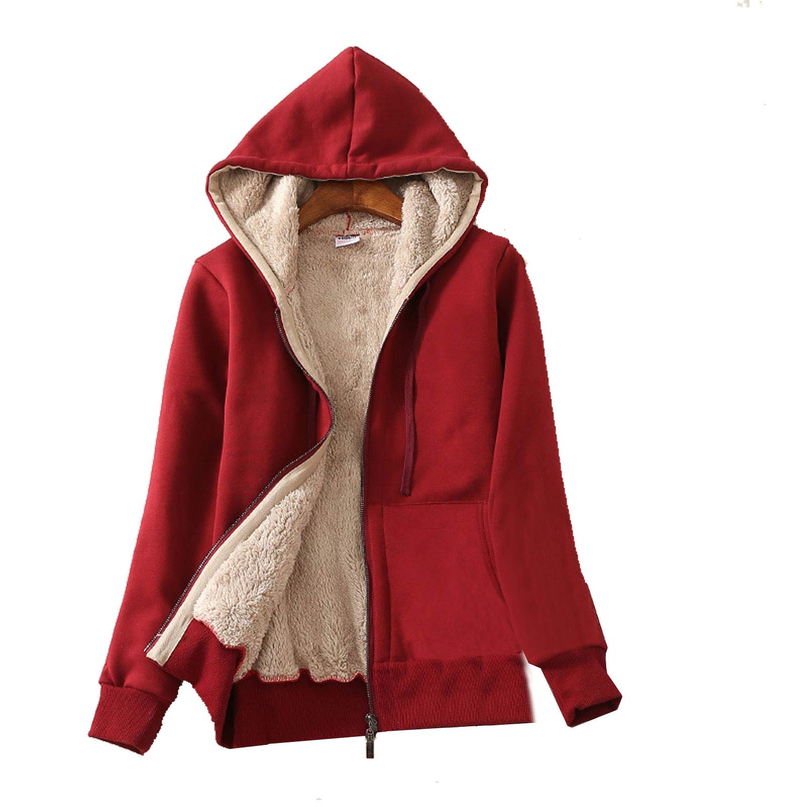 sherpa zip up hoodie womens