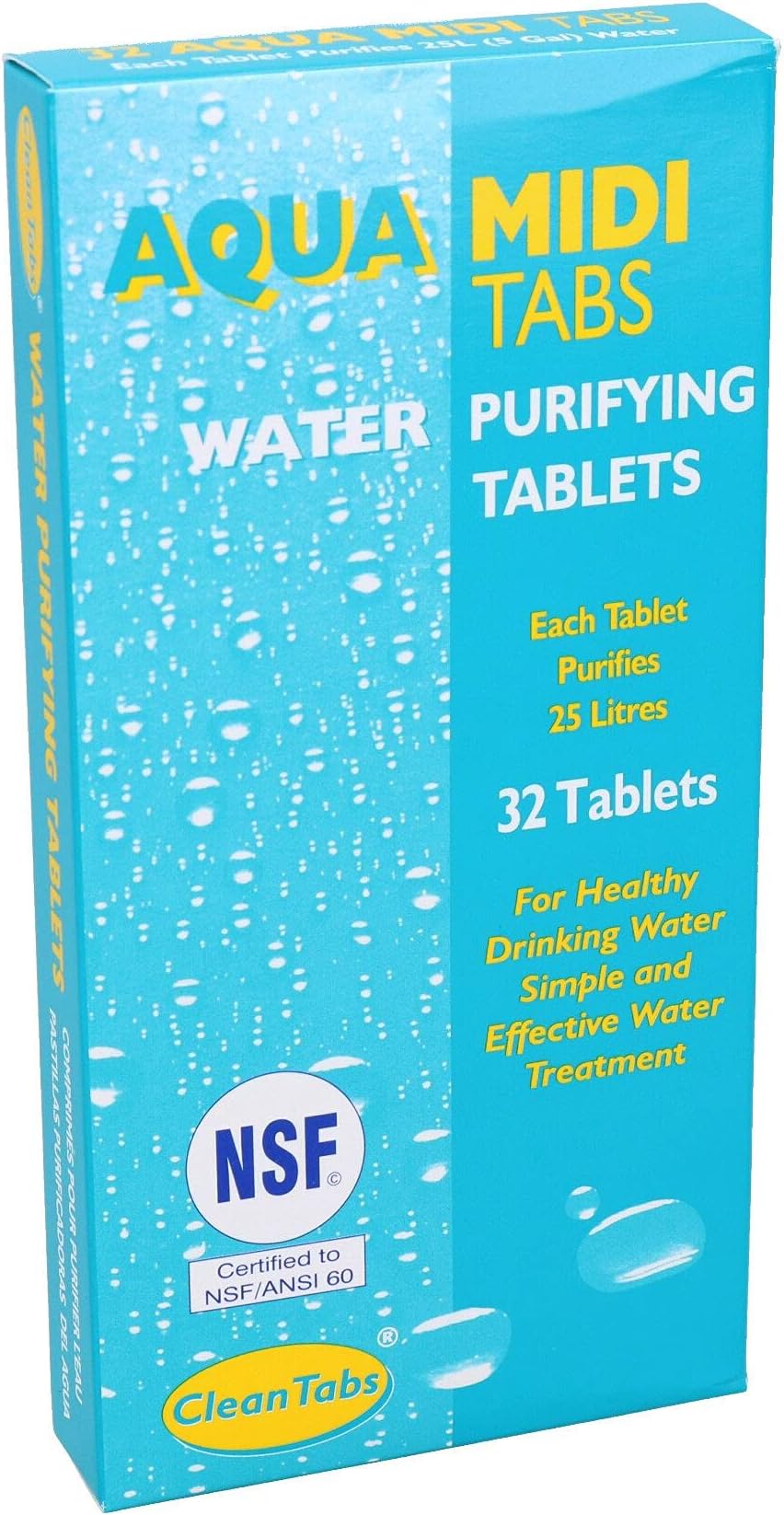 Aqua Midi Tabs 32 Water Purifying Tablets for Motorhome Caravan Tank