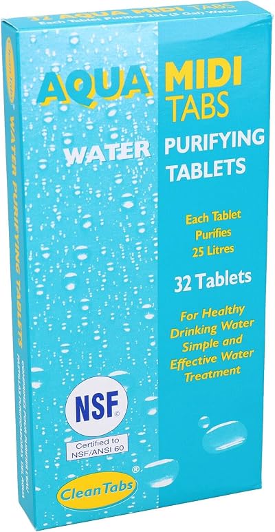 Aqua Midi Tabs 32 Water Purifying Tablets for Motorhome Caravan Tank