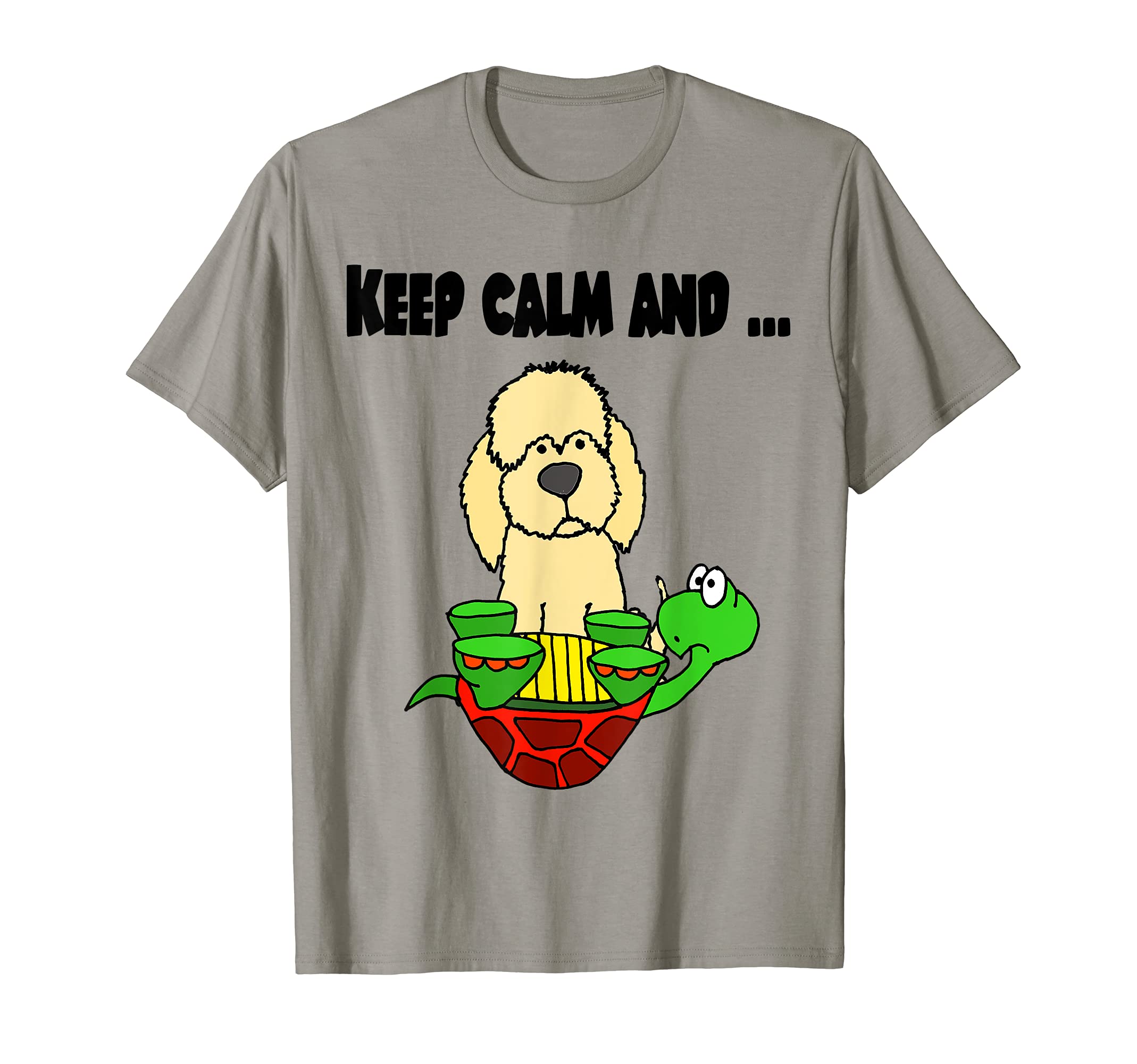 Smileteesfunny Funny Labradoodle dog Upside Down Turtle T-Shirt