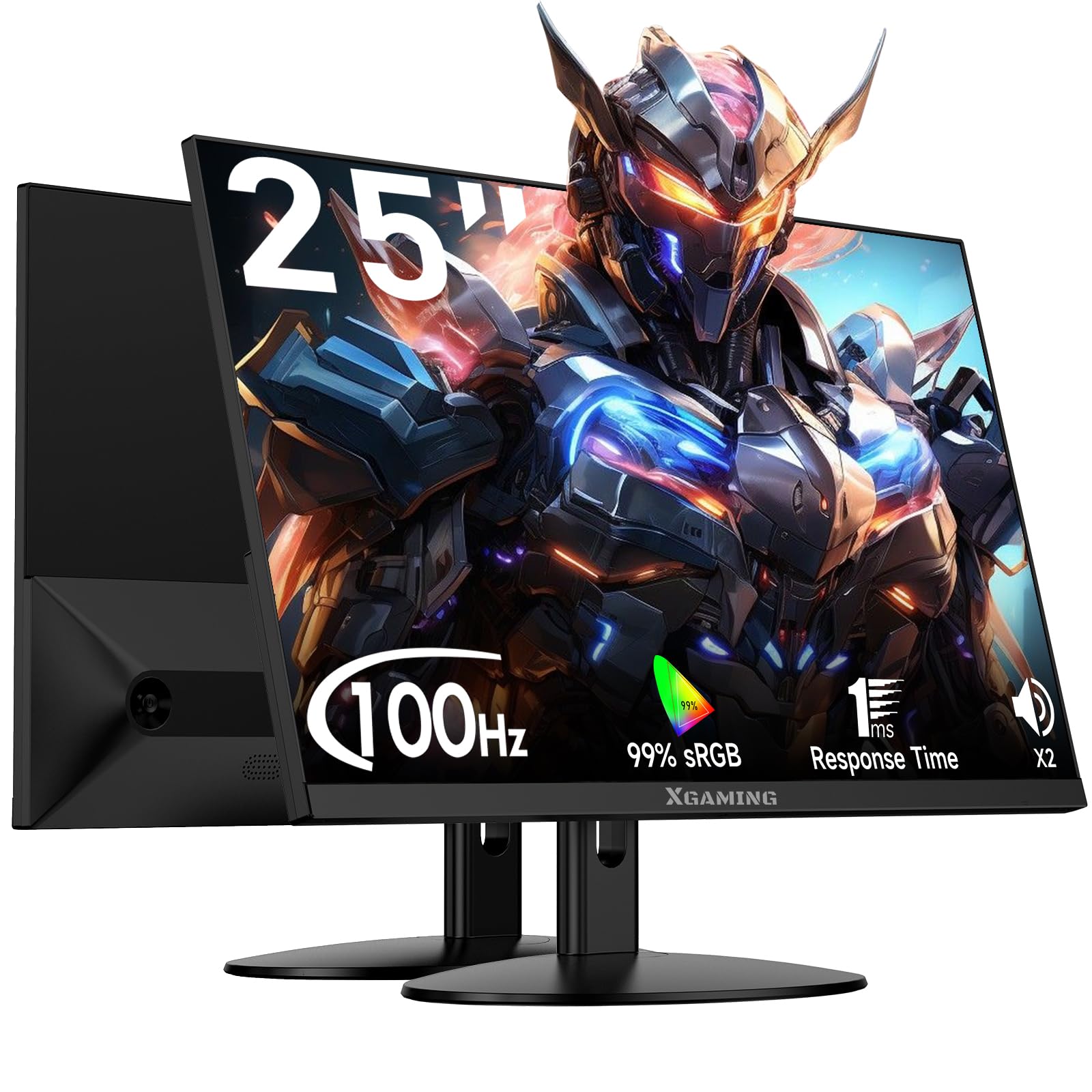 memzuoix 25 Inch Ultra-Thin Monitor with 3-Side
