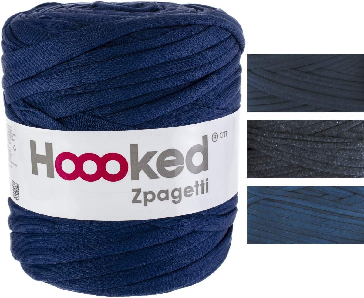 Hoooked Zpagetti Yarn Sailor Blue Dark Blue Shades