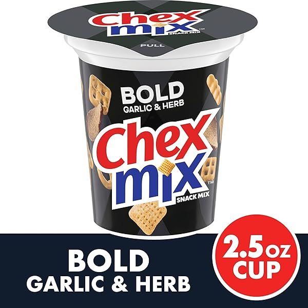 CHEX MIX BOLD GARLIC AND HERB SNACK MIX,...