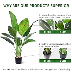 HAIHONG Artificial Bird of Paradise Plant, Fake