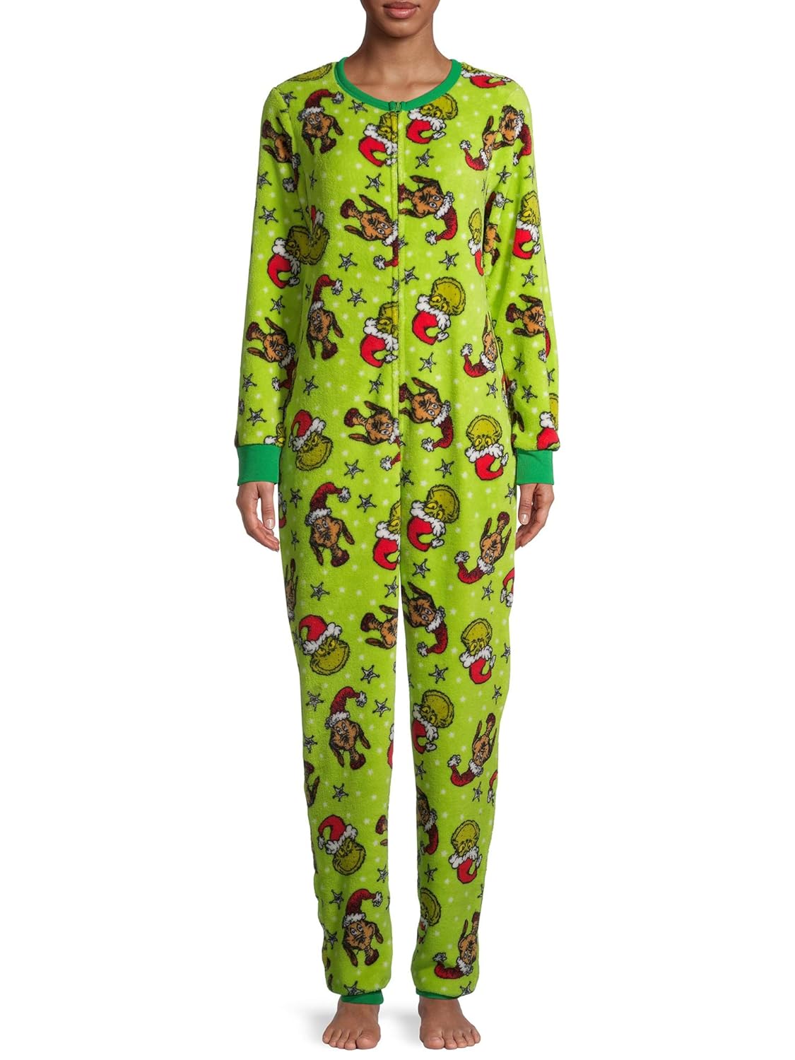Buy Grinch Pajamas Women's Drop Seat Holiday Union Suit Christmas