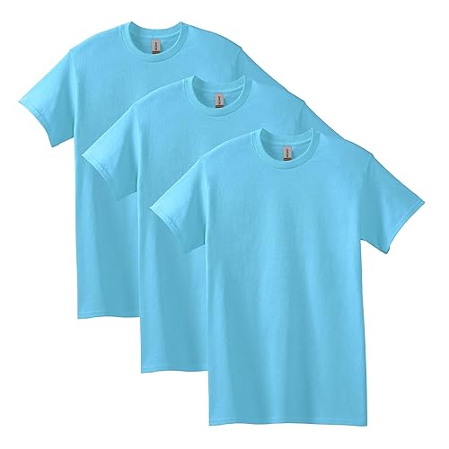 Gildan Heavy Cotton T-Shirt G5000, Sky (3-Pack), X-Large
