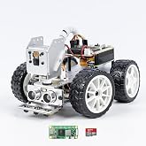 SunFounder PiCar-X AI Video Robot Car Kit with Raspberry Pi Zero 2 W+32G TF Card, ChatGPT-4o Enabled with Video Recognition, Python, Scratch, Camera, Mic