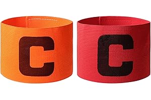 uxcell 12" x 2.8" Soccer Captain Armband - Elastic Nylon Adjustable Sports Captains Arm Band for Team, Breathable Player C Ar