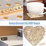 DALAETUS 300 Pcs Wooden Black Scrabble Letter Tiles for Crafts & Games view 6