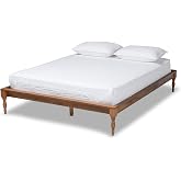 Baxton Studio Platform, Queen, Ash walnut
