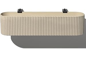 Veradek Demi Series Railing Planter - Hanging Planter Box for Windowsill/Balcony | Plastic-Stone Composite w/Railing Bracket | Modern Décor for Flowers